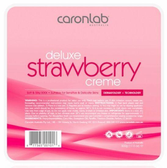 Caronlab Strawberry Creme Hard Hot Wax Pallet Tray 500g