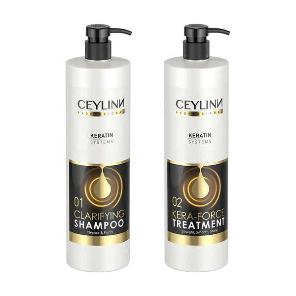 Ceylinn Keratin Straightening Treatment Hair Smoothing Kit 1 Litre