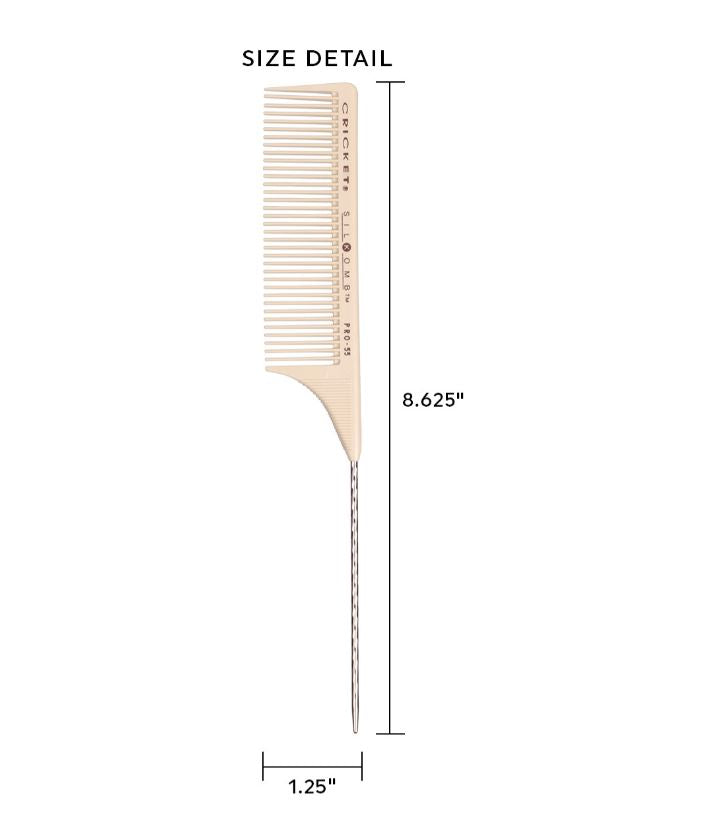 Cricket Silk Comb Pro-55 Wide Toothed Rattail Comb