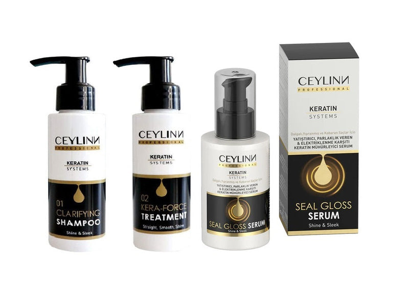 Ceylinn Keratin Straightening Treatment Kit 100ml & Keratin & Botox Serum 100ml