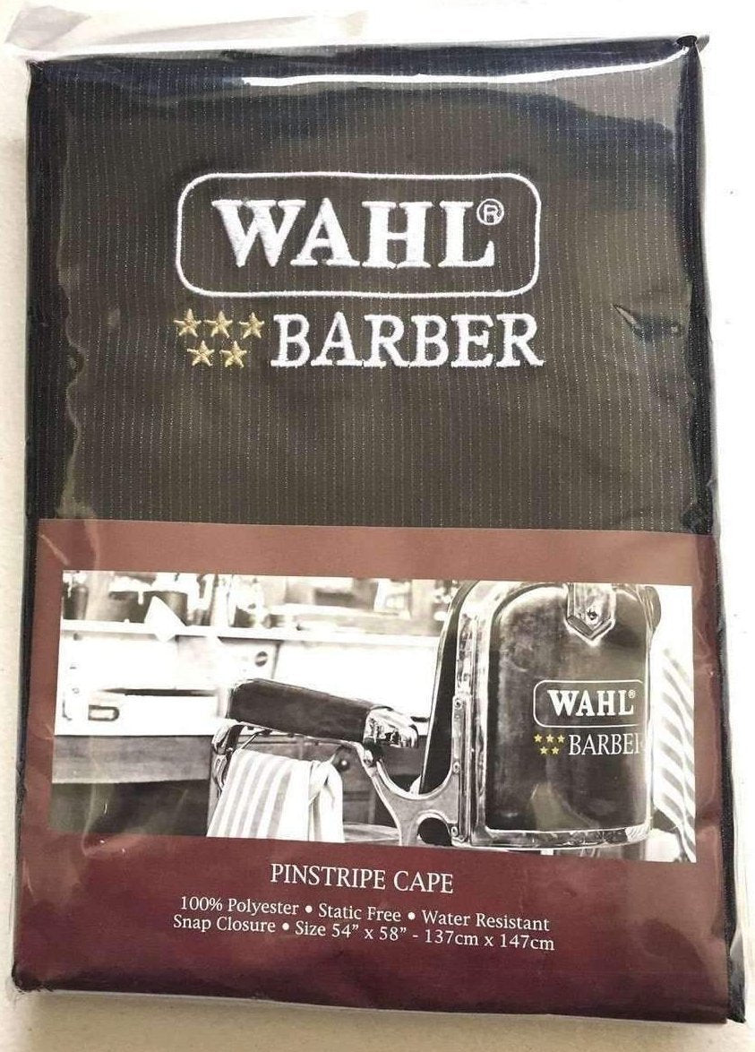 The Wahl Traditional Pinstripe Barber Cape&nbsp;is a must-have for busy barbers and hairdressers